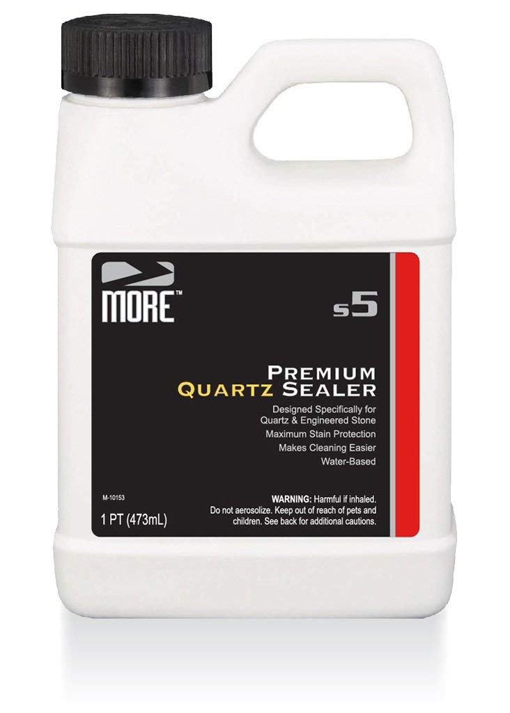 MORE Surface Care More Premium Quartz Sealer - Water-Based Surface Sealer - for Indoor & Outdoor Quartzite Counters, Floors, Walls, Furniture - Protects Against Oil, Water-Based Stains - Unscented - Pint (16 oz) - Image 1